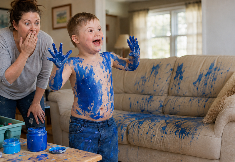 Cole’s Blue Paint Adventure: A Funny Family Story About Childhood Discovery